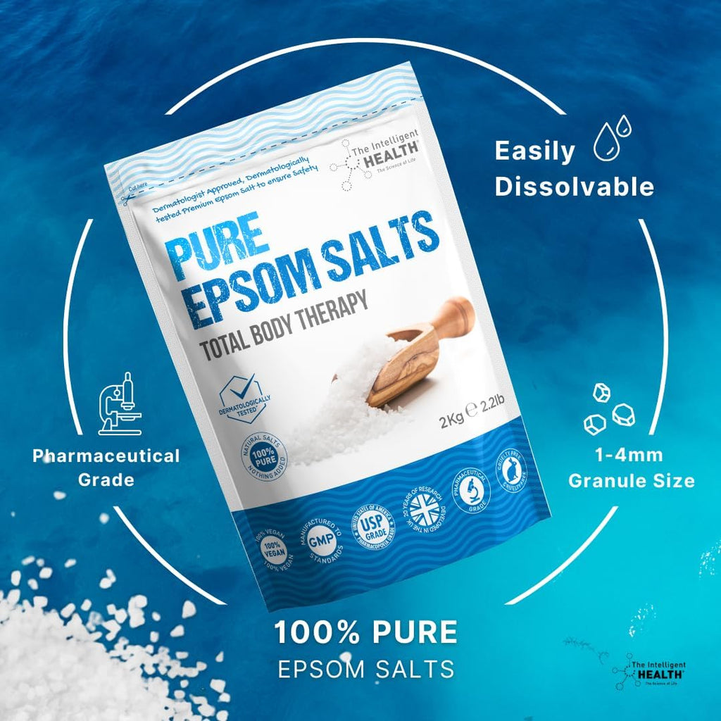 Magnesium Sulphate Bath Salts Soak, Muscle Magnesium Epsom Salt- 2Kg