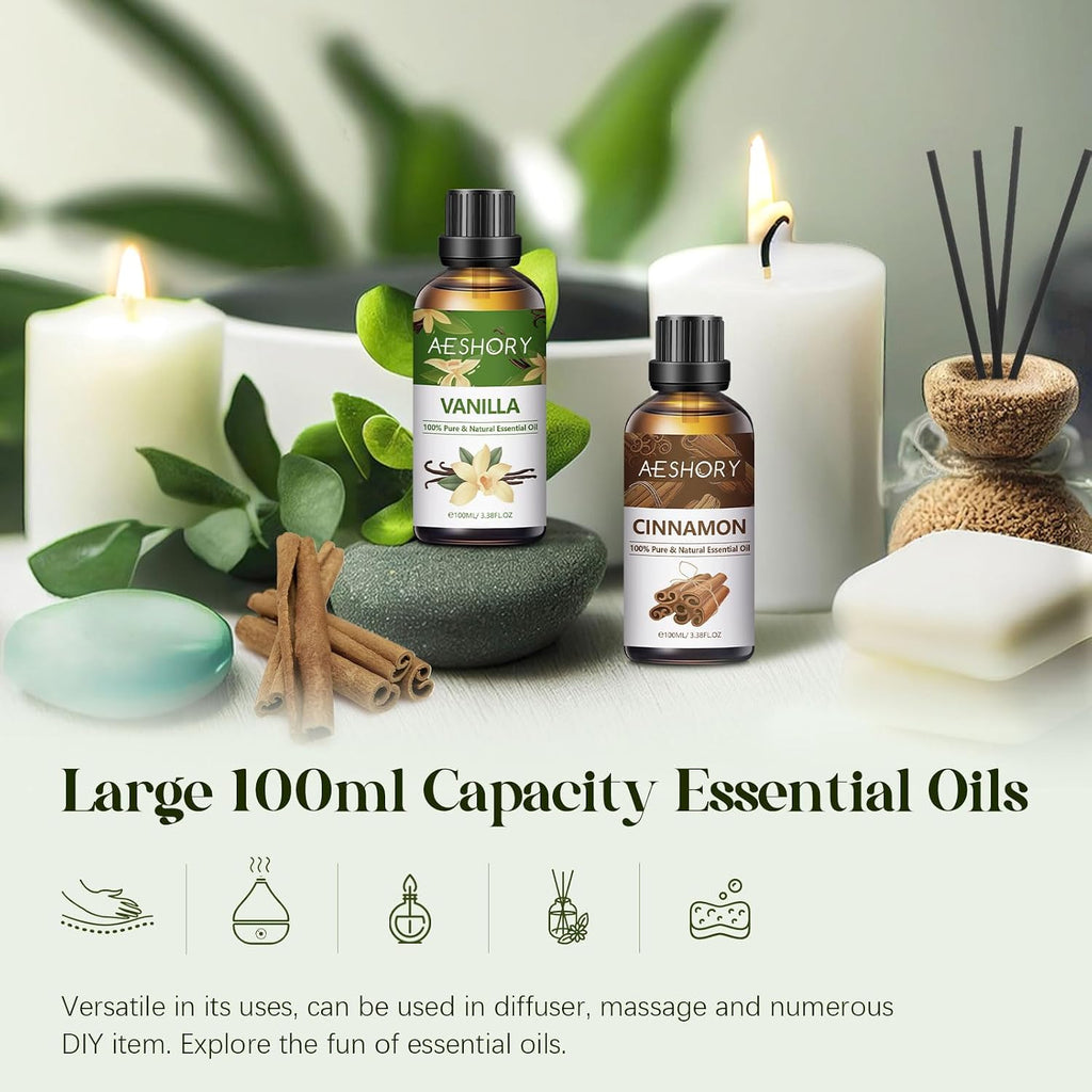 Lavender Essential Oil Undiluted, 100Ml Pure Natural Lavanda Oil for Diffuser, Aromatherapy, Bath, Massage, Sleep, Skin Care, Perfume & Candle Making