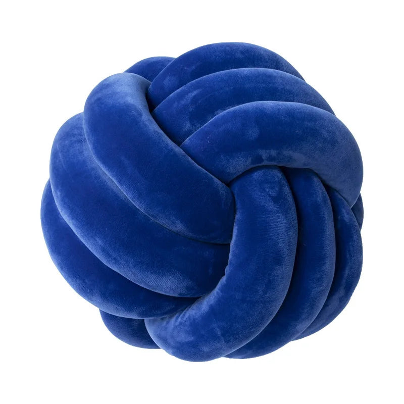 Lilac Decorative Throw Knot Pillow Ball for Home Chair Sofa Couch Bed Aesthetic round Velvet Knotted Pillow Cushion Gift