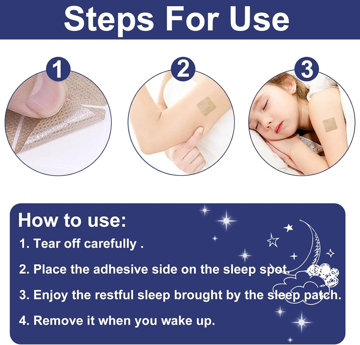 Sleep Patches for Adults, Sleep Aid, 144 Pcs Natural Deep Sleep Patches, Help Sleep Adults, Insomnia Relief, Quick Relaxation Improve Sleep Quality Sleep Patches