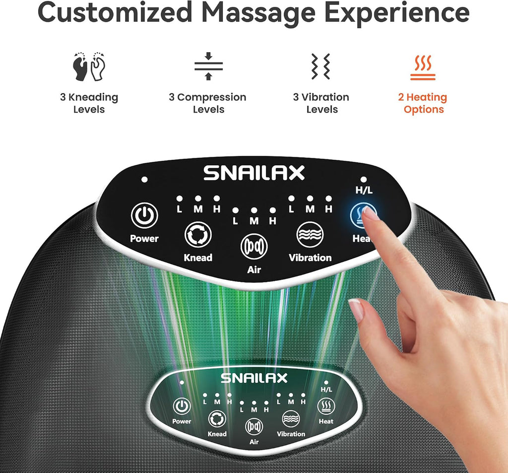 Foot Massager with Heat, Shiatsu Electric Massagers, 4D Deep Kneading Compression Vibration Foot Massagers Machine for Plantar Fasciitis, Neuropathy, Gifts for Men, Women