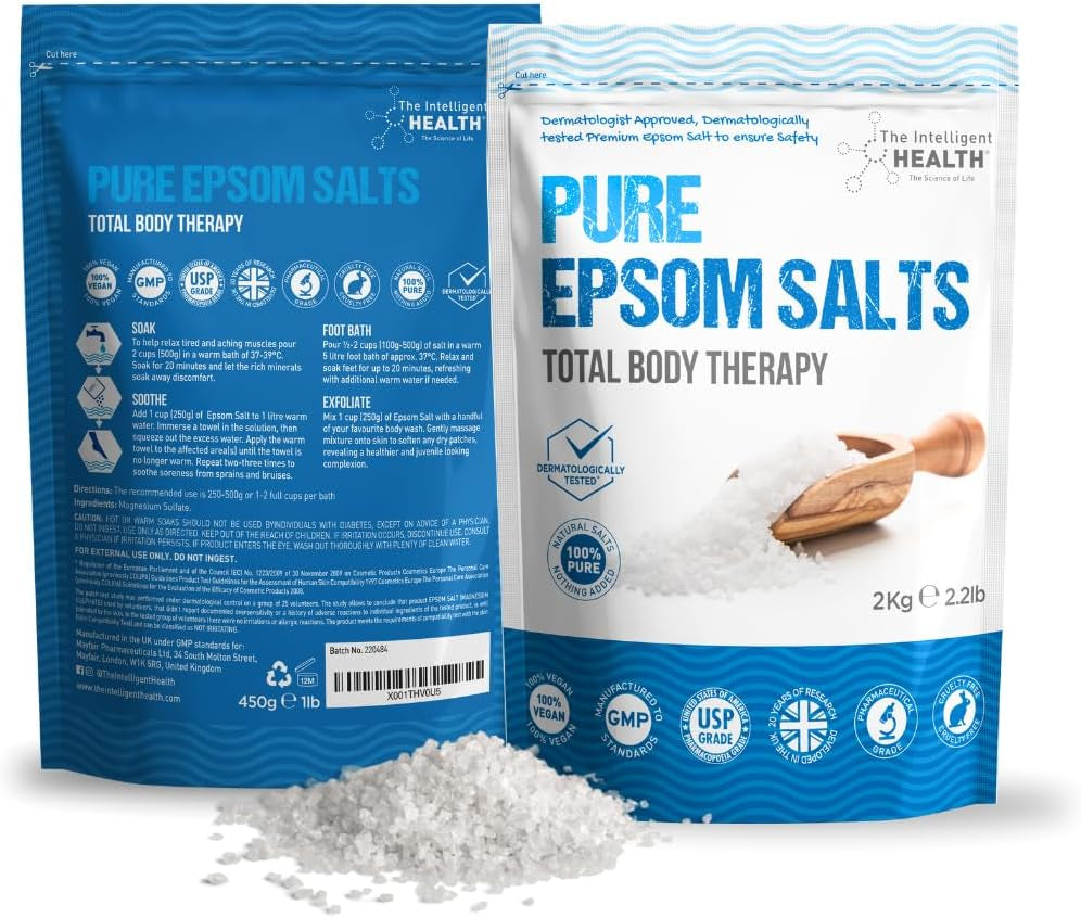 Magnesium Sulphate Bath Salts Soak, Muscle Magnesium Epsom Salt- 2Kg