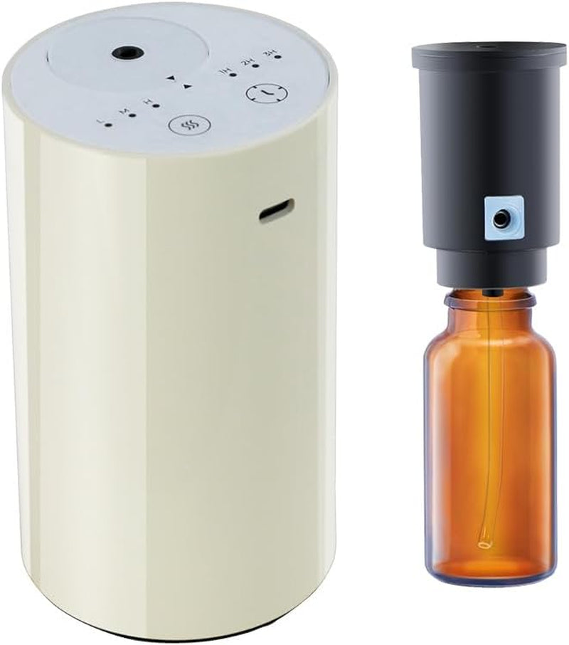 Waterless Diffuser for Essential Oils,Up to 600 Sq Ft, Battery Powered, 20Ml, Timers & Mist Levels, Car Diffuser, Portable for Home Room Office with Cold-Air