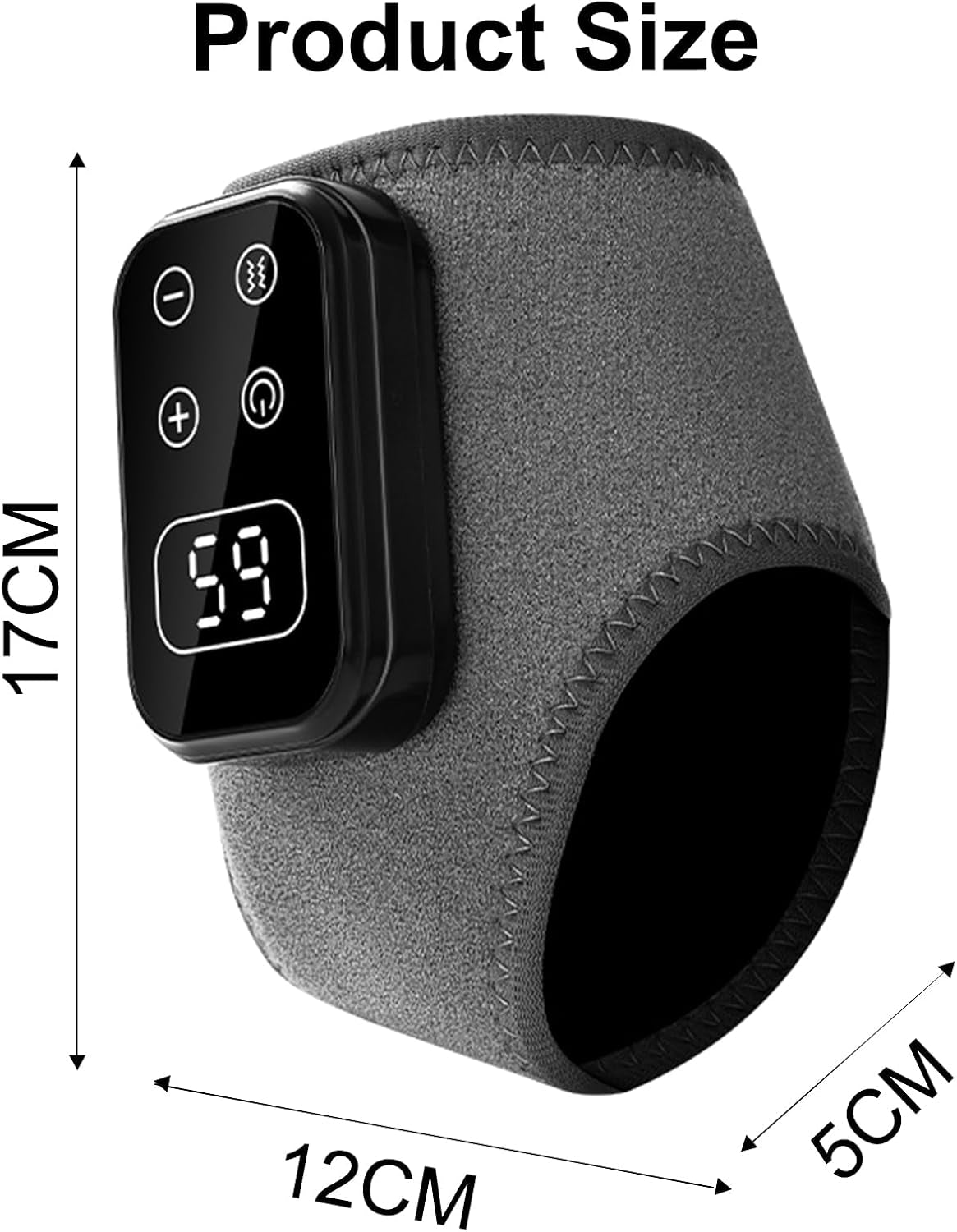Cordless Ankle Massager for Pain - 3 in 1 Foot Massager with Heat, Electric Foot Massagers for Relaxation, Wireless Foot Massagers with 5 Vibration and 5 Heat Levels, Heater Relief(2Pcs-Grey)
