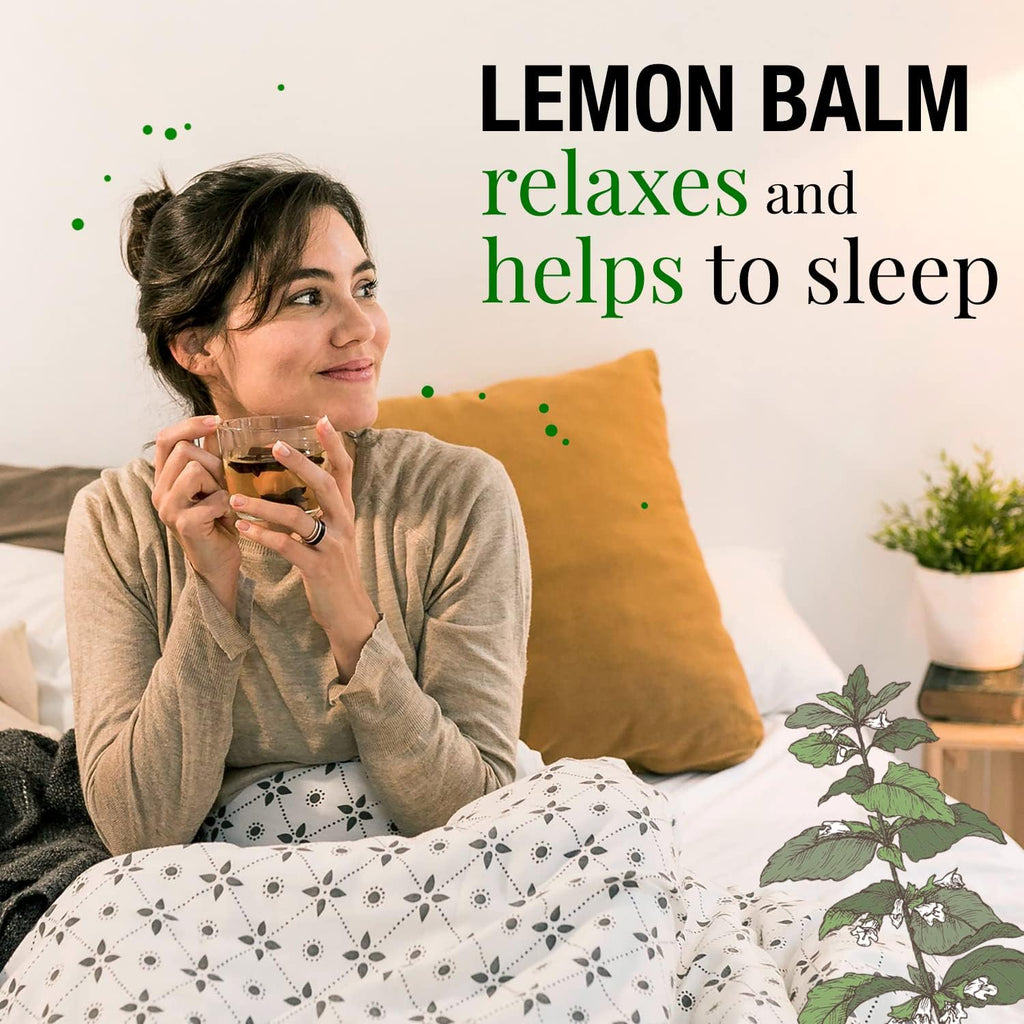 ORGANIC LEMON BALM TEA BIO 100Gr | Herbal Tea for Digestion and Relaxation | Organic Melissa Leaves - Lemon Balm Tea Loose