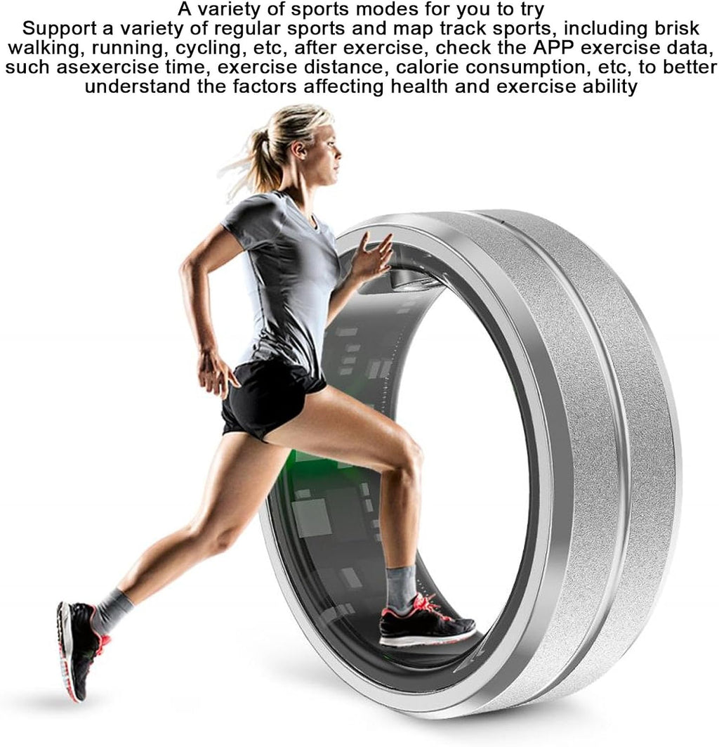 Smart Ring Health Tracker, Wearable Fitness Sleep Tracker for Men Women, 6 to 7 Day Battery Life, IP68 Waterproof, Bluetooth Connection, Size 11