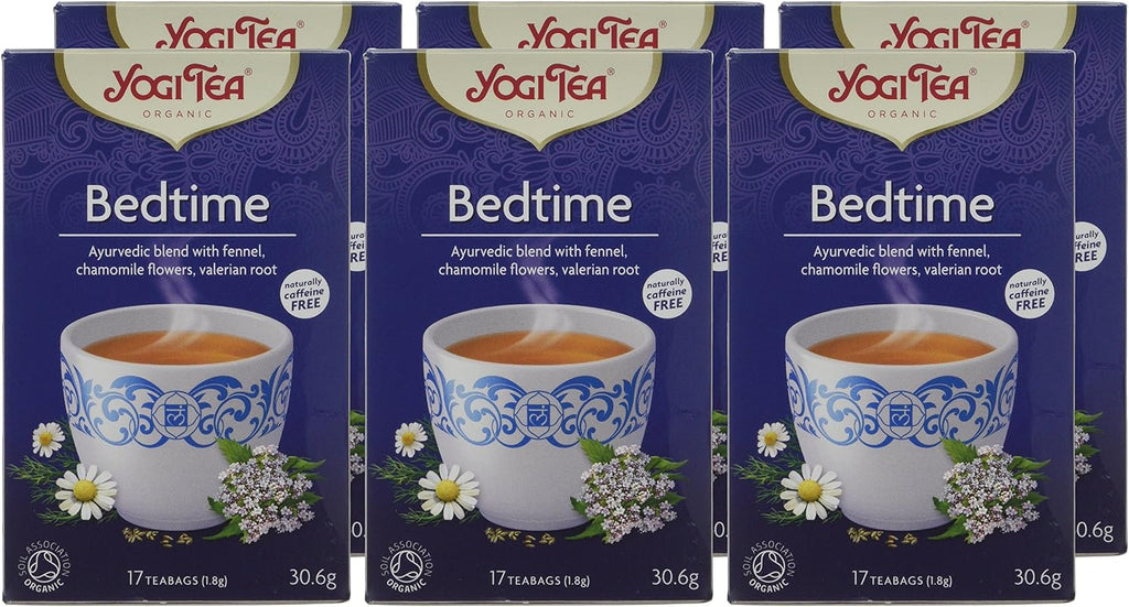 , Bedtime, Organic Herbal Tea, Naturally Caffeine Free, Blend of Fennel, Chamomile Flowers and Valerian Root, 6 Packs X 17 Tea Bags (102 Teabags Total)