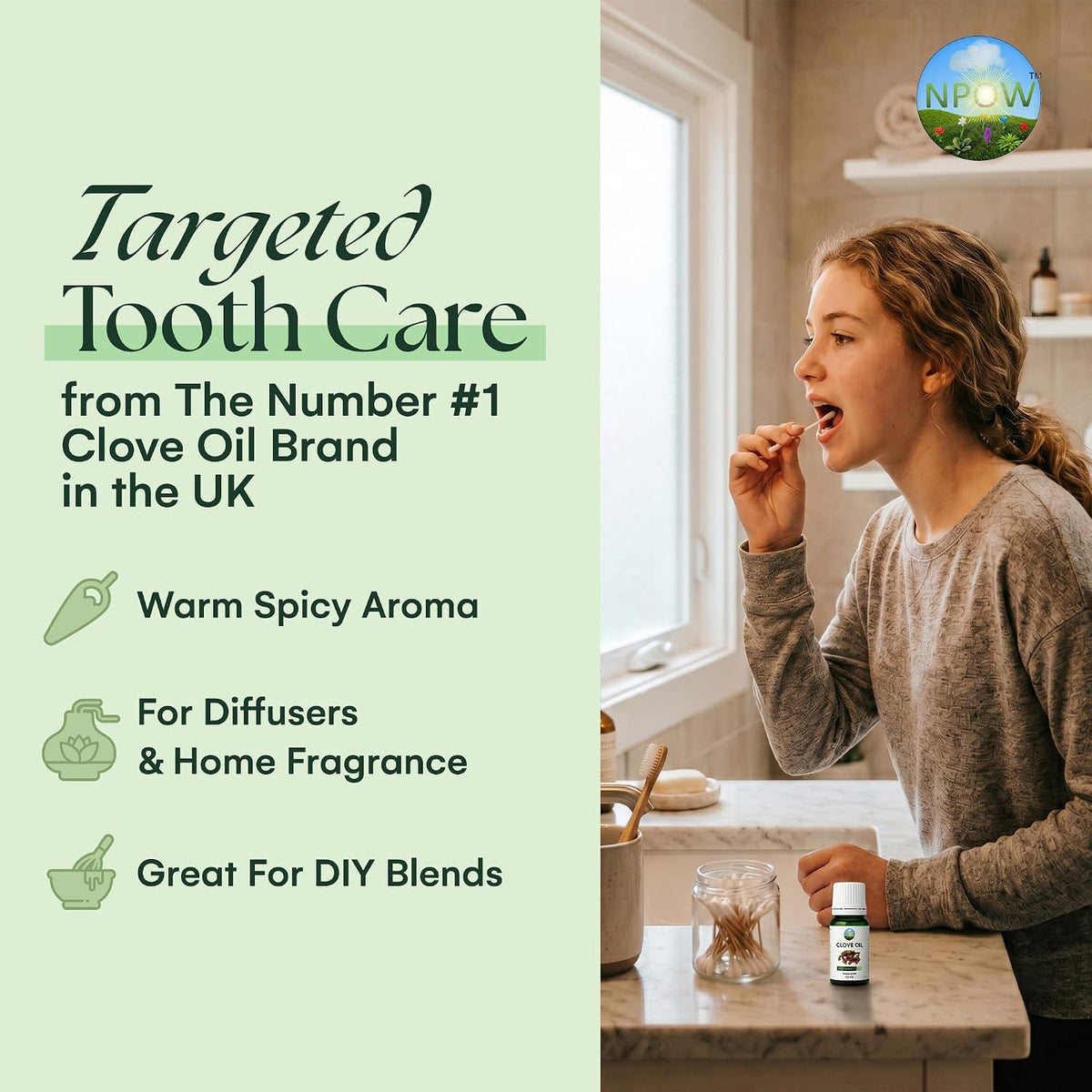 Clove Oil for Toothache Pain Relief for Adult – Oil of Cloves for Toothache Natural Dental Solution, Clove Bud Oils, Cloves Extract for Oral Care, Tooth Pain Relief and Dental Health - 10Ml