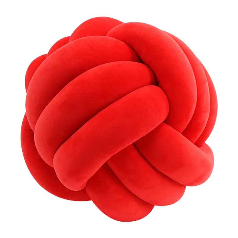 Lilac Decorative Throw Knot Pillow Ball for Home Chair Sofa Couch Bed Aesthetic round Velvet Knotted Pillow Cushion Gift