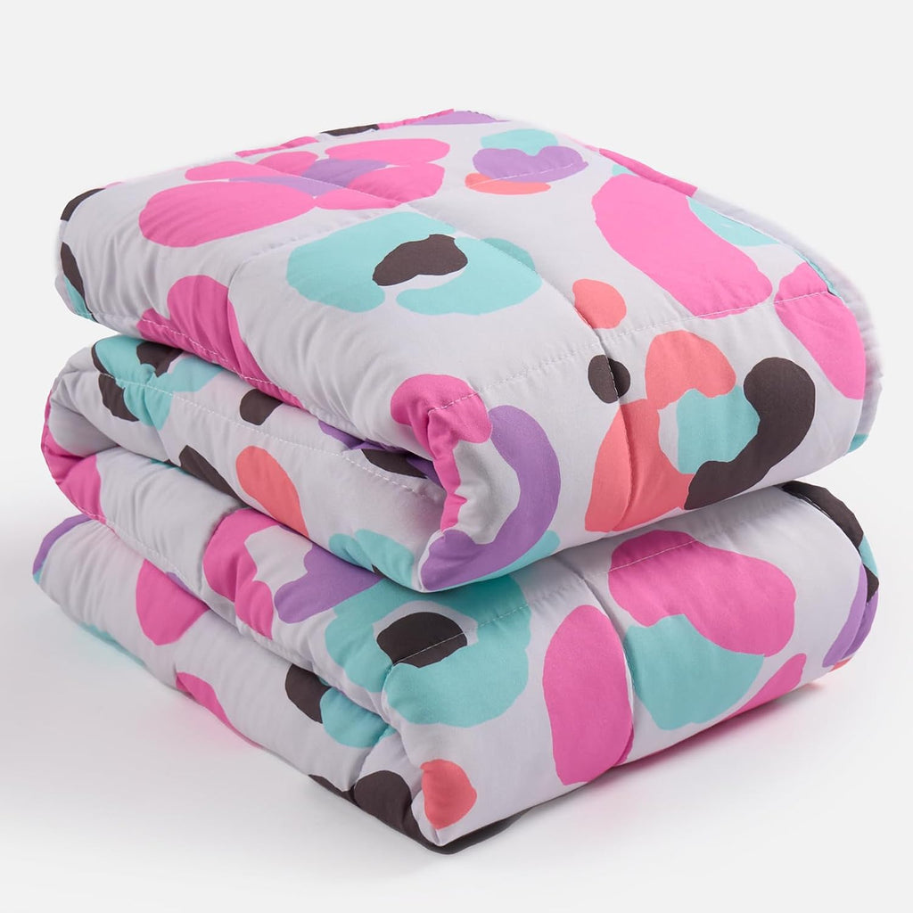 Weighted Blanket 3Kg, Single Weighted Blanket for Adults Calming Stress Relief anti Anxiety Weighted Blankets Men Women Leopard Print, 150 X 100Cm (Disclaimer:Only Suitable for Age 3+Years)
