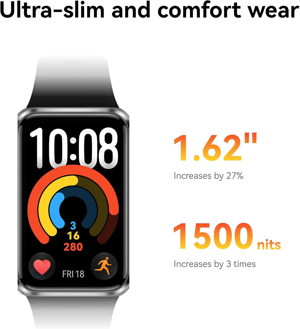 HUAWEI Band 11 Fitness Tracker, Smart Watch for Women Men, Black