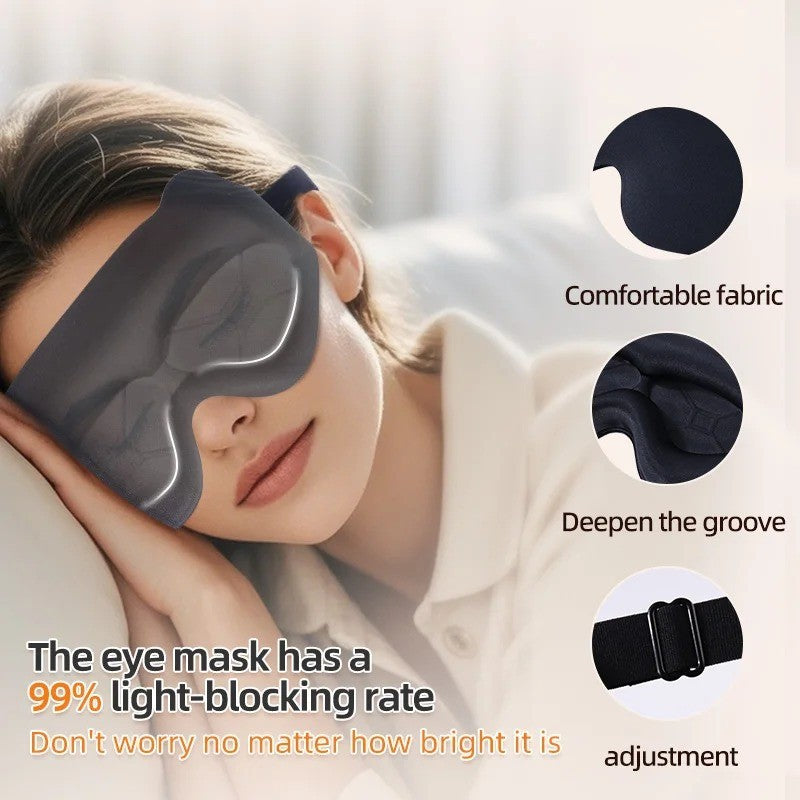 Sleep Eye Mask - Stereoscopic Blindfold for Night Sleep - Comfortable Pad