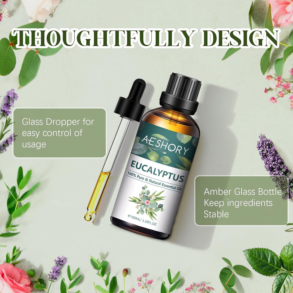 Lavender Essential Oil Undiluted, 100Ml Pure Natural Lavanda Oil for Diffuser, Aromatherapy, Bath, Massage, Sleep, Skin Care, Perfume & Candle Making