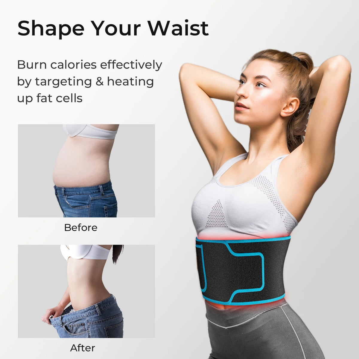 Red Light Health Care Belt 100 LED Infrared Lamp Red Light Therapy Massage Machine for Body Belt Back Waist Heating
