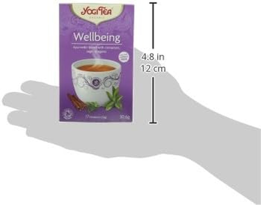 Tea, Wellbeing, Organic Herbal Tea, Naturally Caffeine Free, Blend of Cinnamon, Sage and Oregano, 6 Packs X 17 Tea Bags (102 Teabags Total)