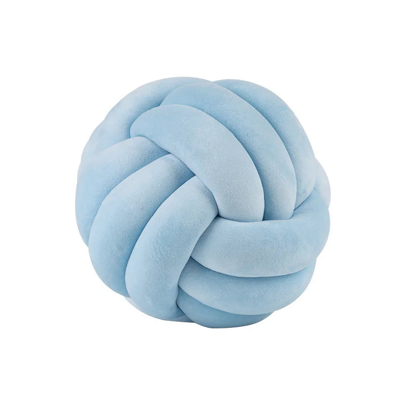 Lilac Decorative Throw Knot Pillow Ball for Home Chair Sofa Couch Bed Aesthetic round Velvet Knotted Pillow Cushion Gift