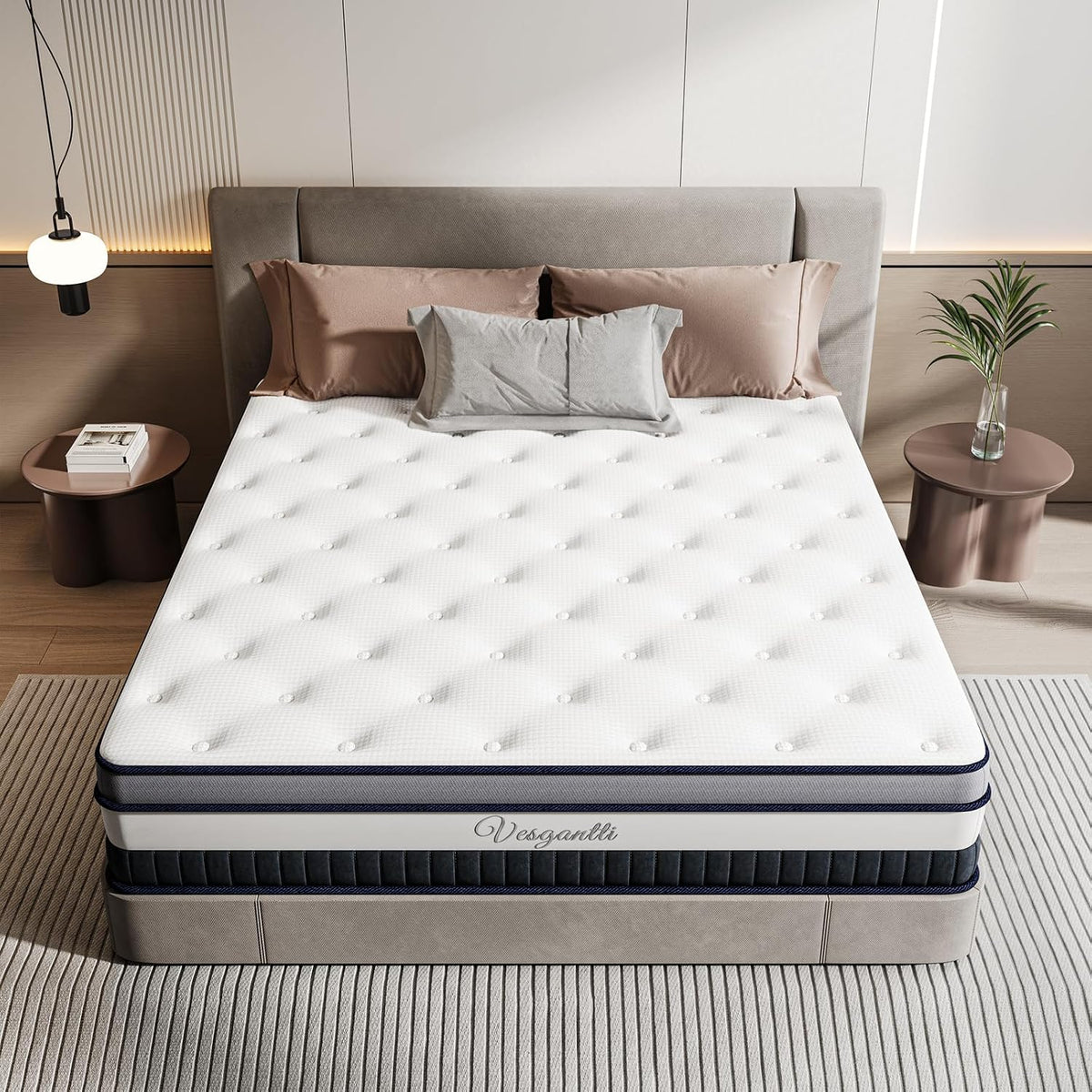 4FT6 Double Mattress 135X190Cm Pocket Sprung Medium Mattress
