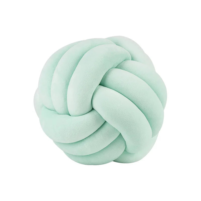 Lilac Decorative Throw Knot Pillow Ball for Home Chair Sofa Couch Bed Aesthetic round Velvet Knotted Pillow Cushion Gift