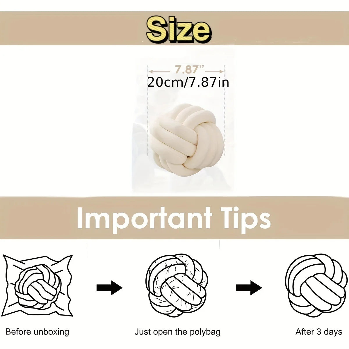 1Pc Knot Pillow Ball round Throw Pillow Home Decor Cushion Decorative Aesthetic Handmade Throw Pillow for Living Room Bed