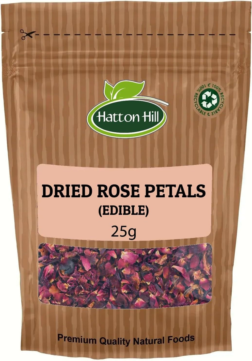 Dried Edible Rose Petals 25G by  | Pure, Red, Herbal Tea, Raw, DIY Body Care, Special Bath, Wedding Decoration and Potpourri, Perfect for Snack.