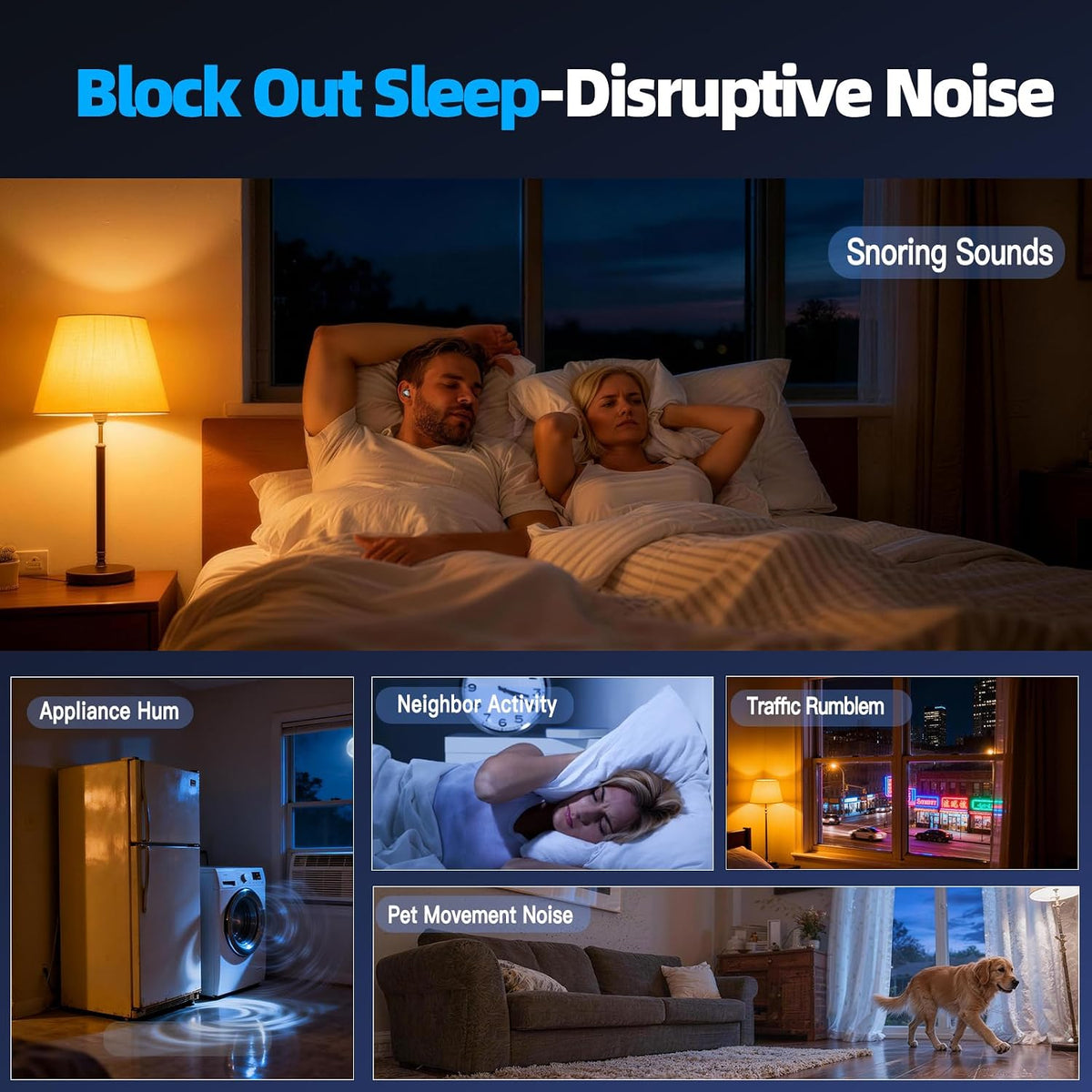 Sleep Earbuds, Bluetooth 5.4 Sleep Headphones with Dedicated App, Dual Sleep Modes, 48H Sleep Earphones with 7 EQ Modes, 5 White Noise, Mini Sleep Ear Buds for Napping/Sleeping/Traveling