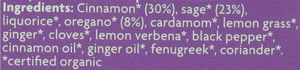 Tea, Wellbeing, Organic Herbal Tea, Naturally Caffeine Free, Blend of Cinnamon, Sage and Oregano, 6 Packs X 17 Tea Bags (102 Teabags Total)