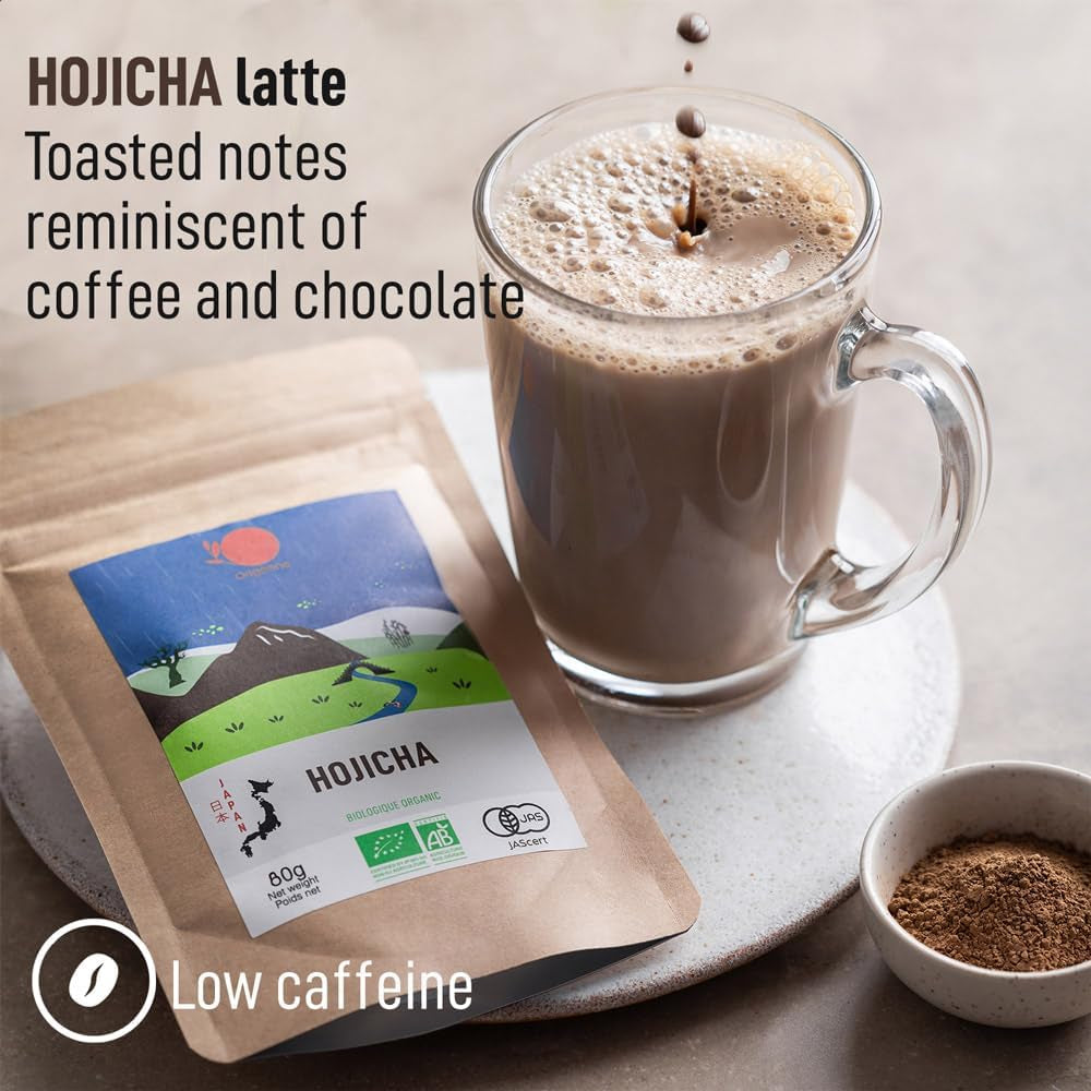 Organic Japanese Hojicha Tea Powder - Organic Hojicha Powder - 80Gr Bag