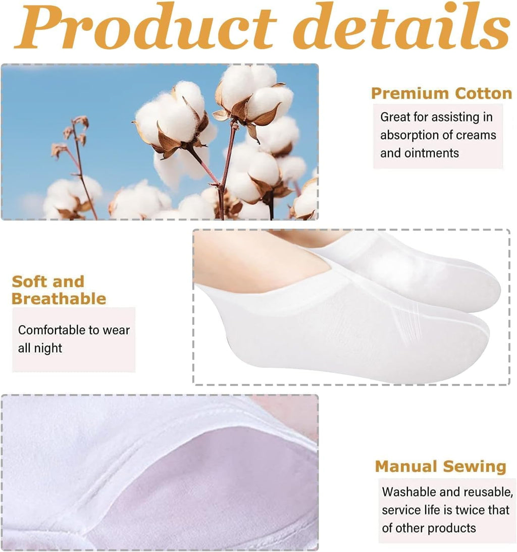 3 Pairs Moisturizing Foot Care Socks – Dry Feet Relief – Reusable, Breathable, Hydrating Sleep Socks for Women & Men