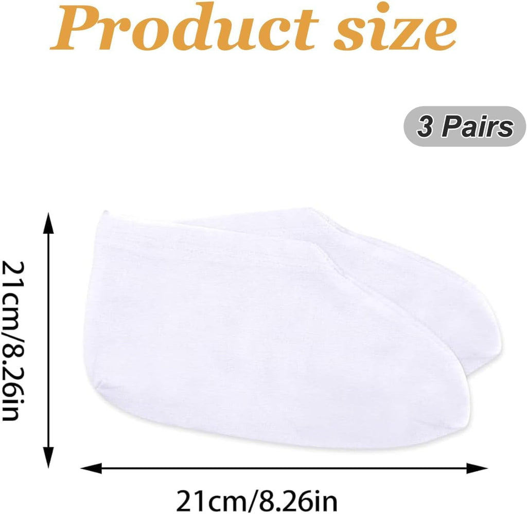 3 Pairs Moisturizing Foot Care Socks – Dry Feet Relief – Reusable, Breathable, Hydrating Sleep Socks for Women & Men