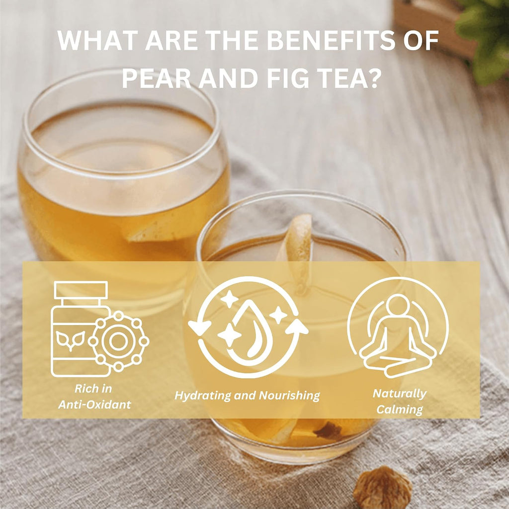Pear & Fig Herbal Tea Bags – Premium GT, Caffeine-Free, 20 Bags