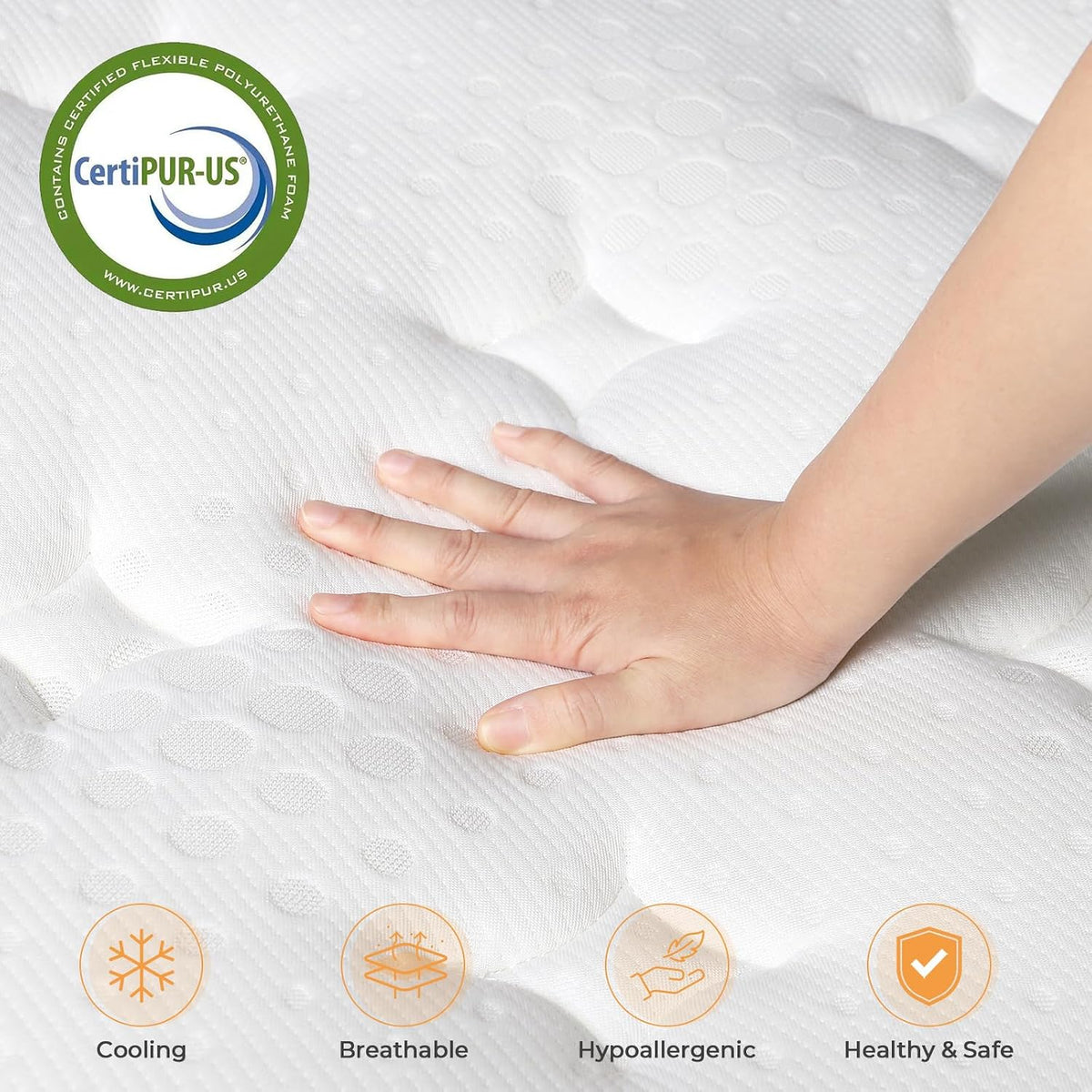 Mattress with Memory Foam Top 5FT UK King Mattress 150X200Cm