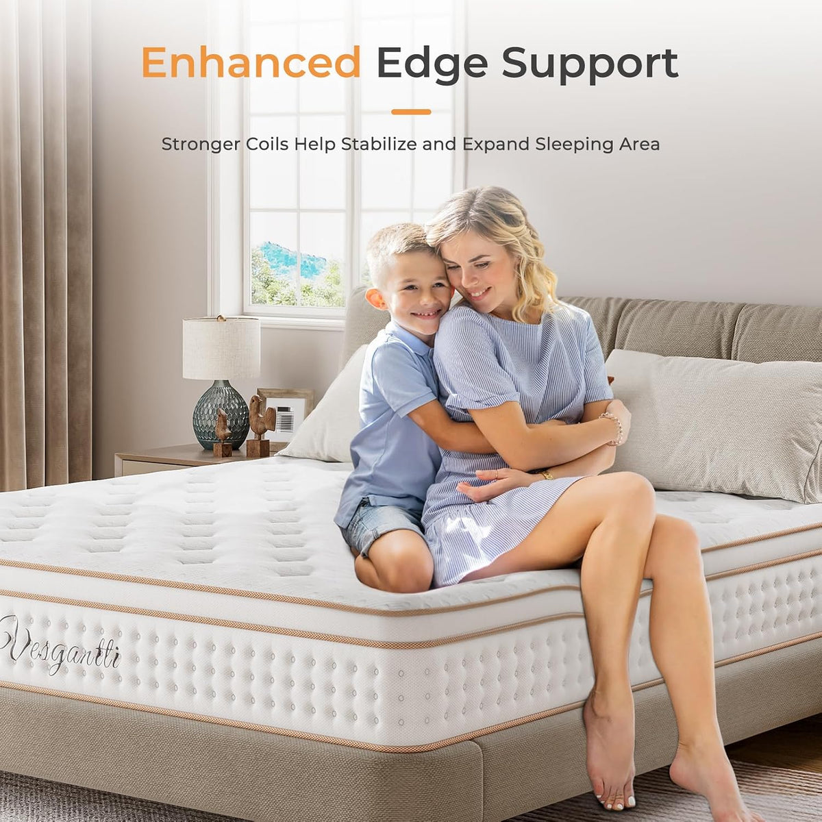 Mattress with Memory Foam Top 5FT UK King Mattress 150X200Cm