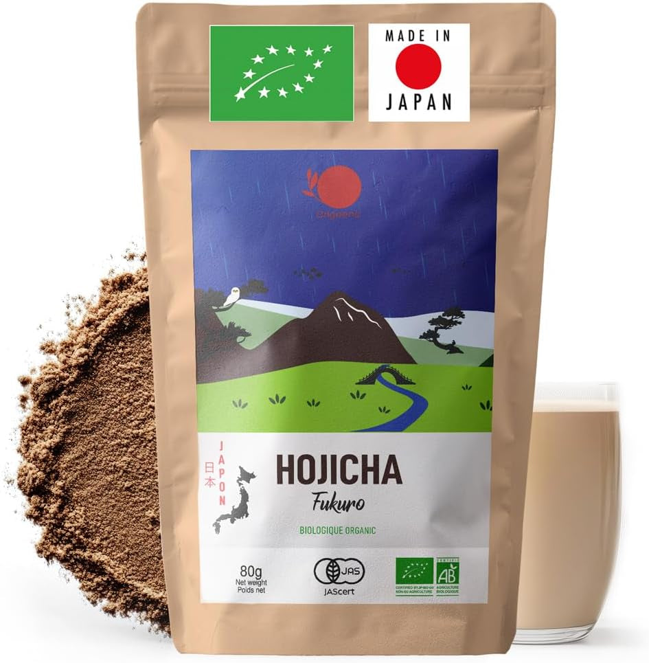 Organic Japanese Hojicha Tea Powder - Organic Hojicha Powder - 80Gr Bag