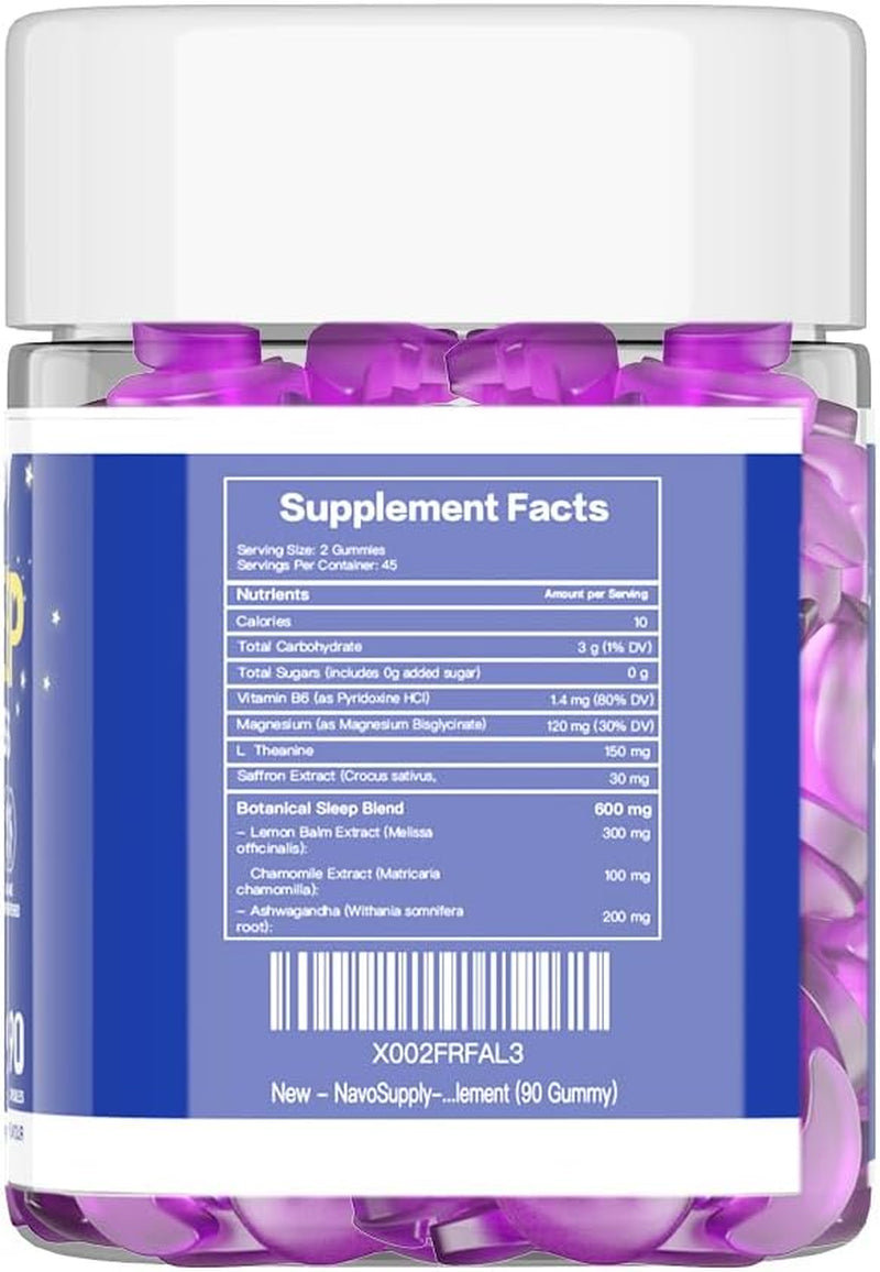 Gummies for Sleep Support & Mood Enhancement Sleep Gummies | Natural Berry Flavor Sleep Aid Supplement (90 Gummy)