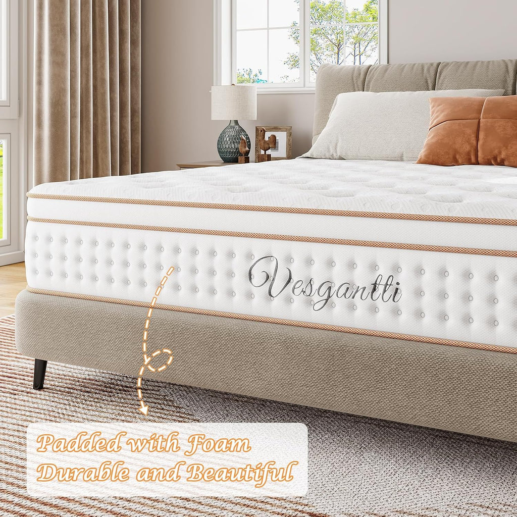 Mattress with Memory Foam Top 5FT UK King Mattress 150X200Cm