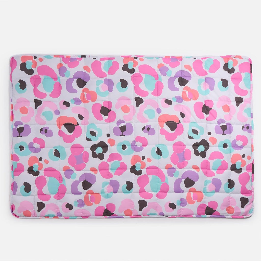 Weighted Blanket 3Kg, Single Weighted Blanket for Adults Calming Stress Relief anti Anxiety Weighted Blankets Men Women Leopard Print, 150 X 100Cm (Disclaimer:Only Suitable for Age 3+Years)
