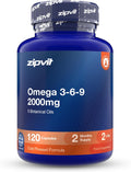 Omega 3 6 9 Capsules 2000Mg - 120 Softgels - Cold Pressed