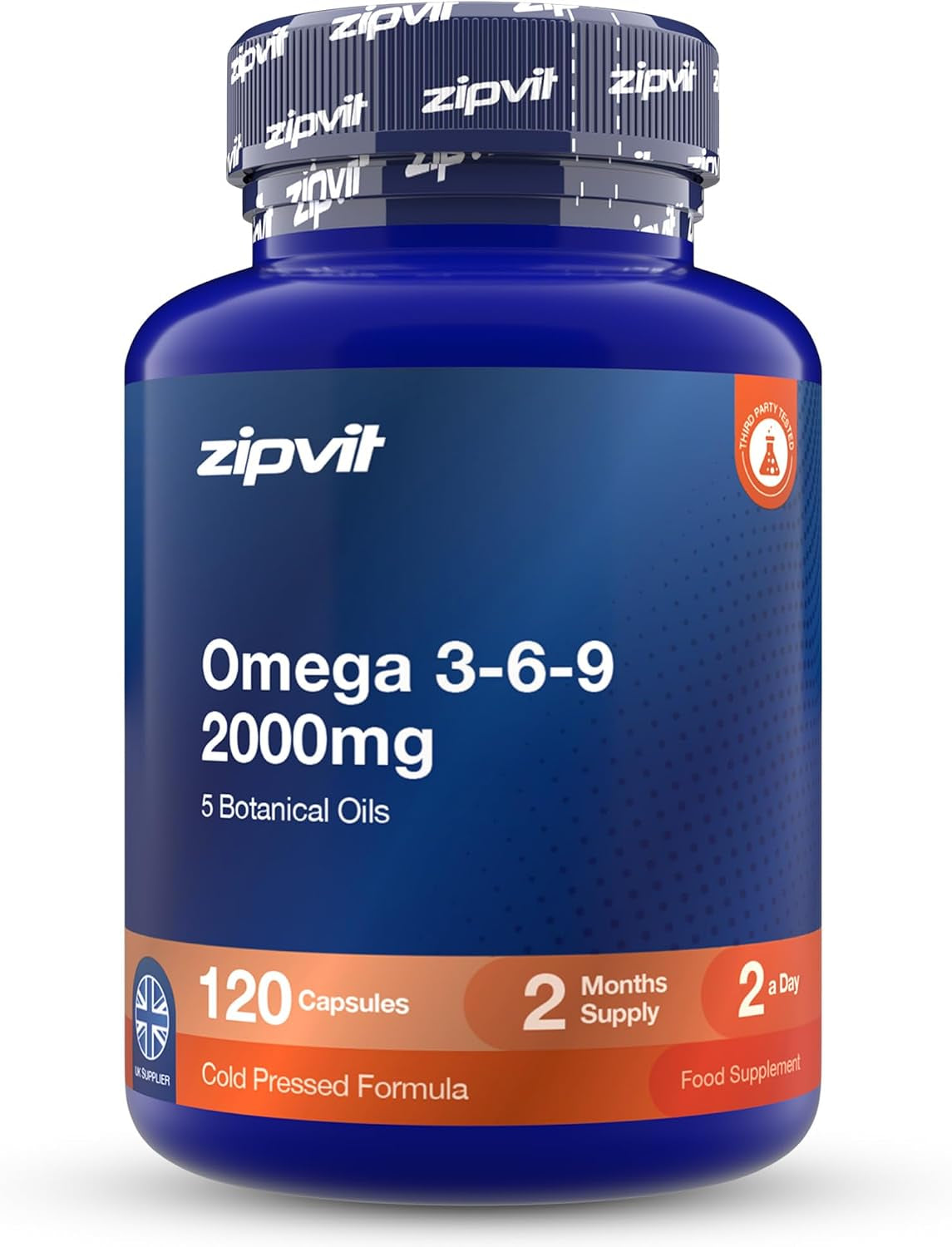 Omega 3 6 9 Capsules 2000Mg - 120 Softgels - Cold Pressed