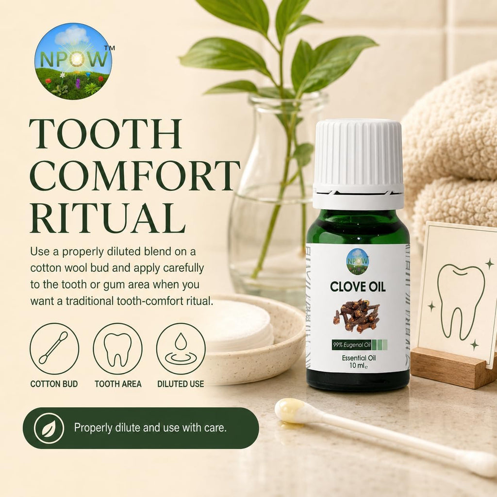 Clove Oil for Toothache Pain Relief for Adult – Oil of Cloves for Toothache Natural Dental Solution, Clove Bud Oils, Cloves Extract for Oral Care, Tooth Pain Relief and Dental Health - 10Ml