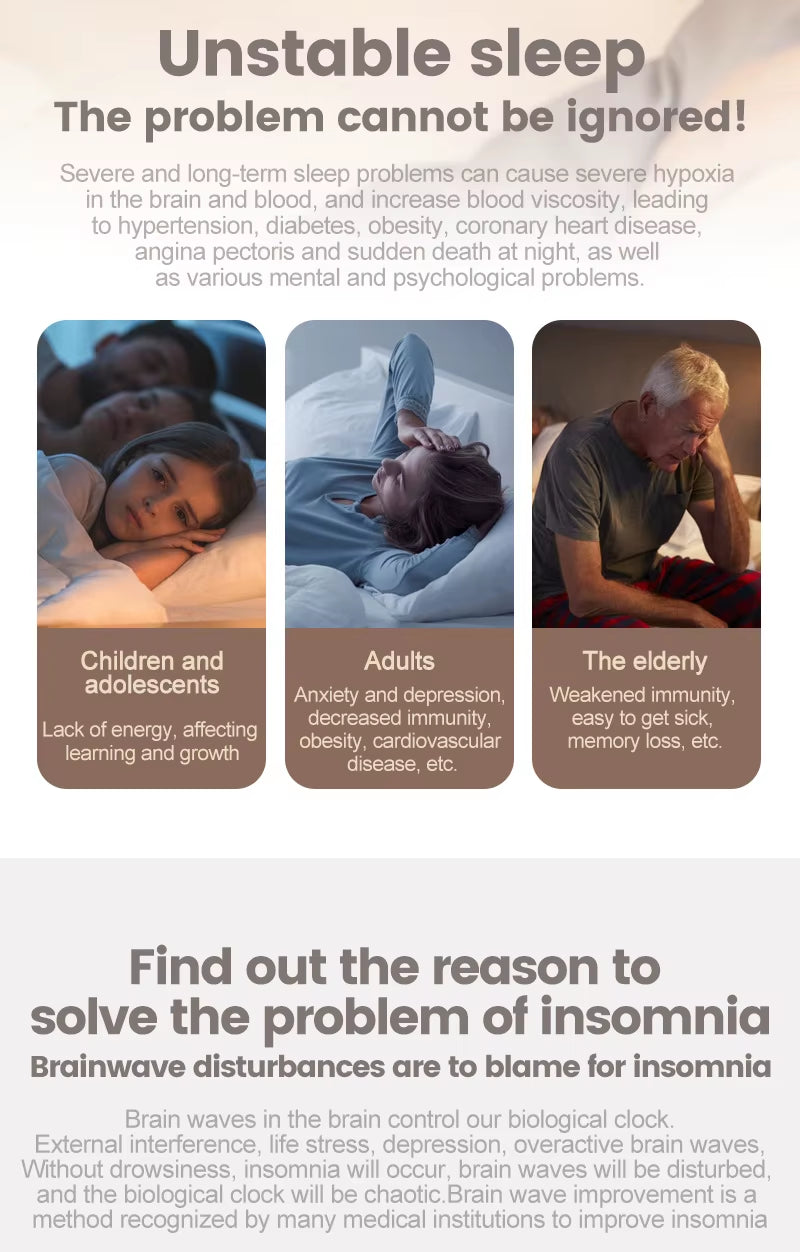 CES Sleep Aid Device Insomnia Anxiety Depression Relief Smart Sleep Aid Healthy Sleep Black Technology Improve Sleep Hypnosi