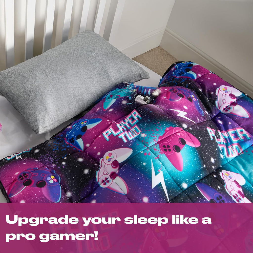 3Kg Weighted Blanket for Adults, Gaming Weighted Blanket Microfibre Sleep Therapy Anxiety Relief Weighted Heavy Blanket Reversible, Black - 150 X 100Cm(Disclaimer:Only Suitable for Age 3+Years)