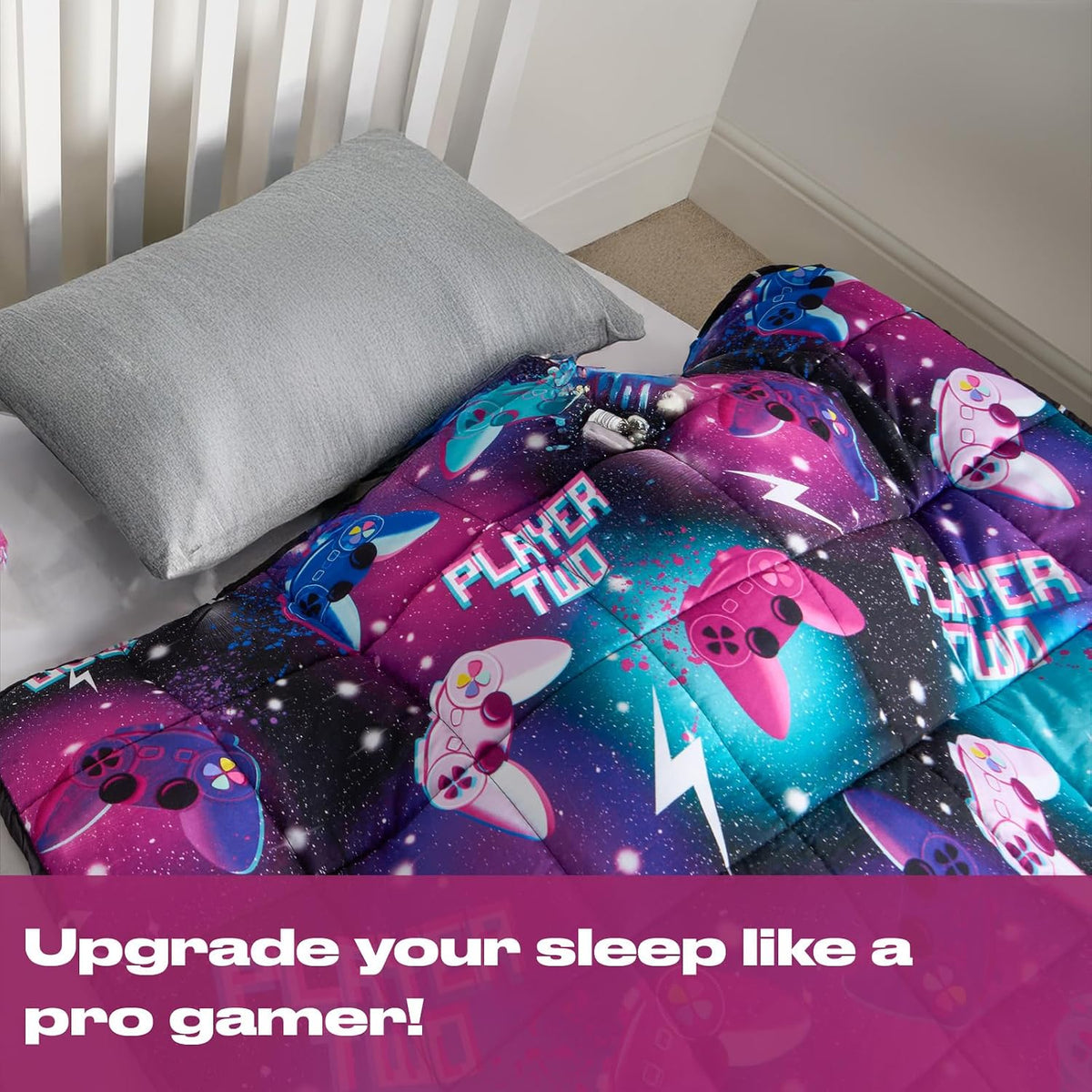 3Kg Weighted Blanket for Adults, Gaming Weighted Blanket Microfibre Sleep Therapy Anxiety Relief Weighted Heavy Blanket Reversible, Black - 150 X 100Cm(Disclaimer:Only Suitable for Age 3+Years)
