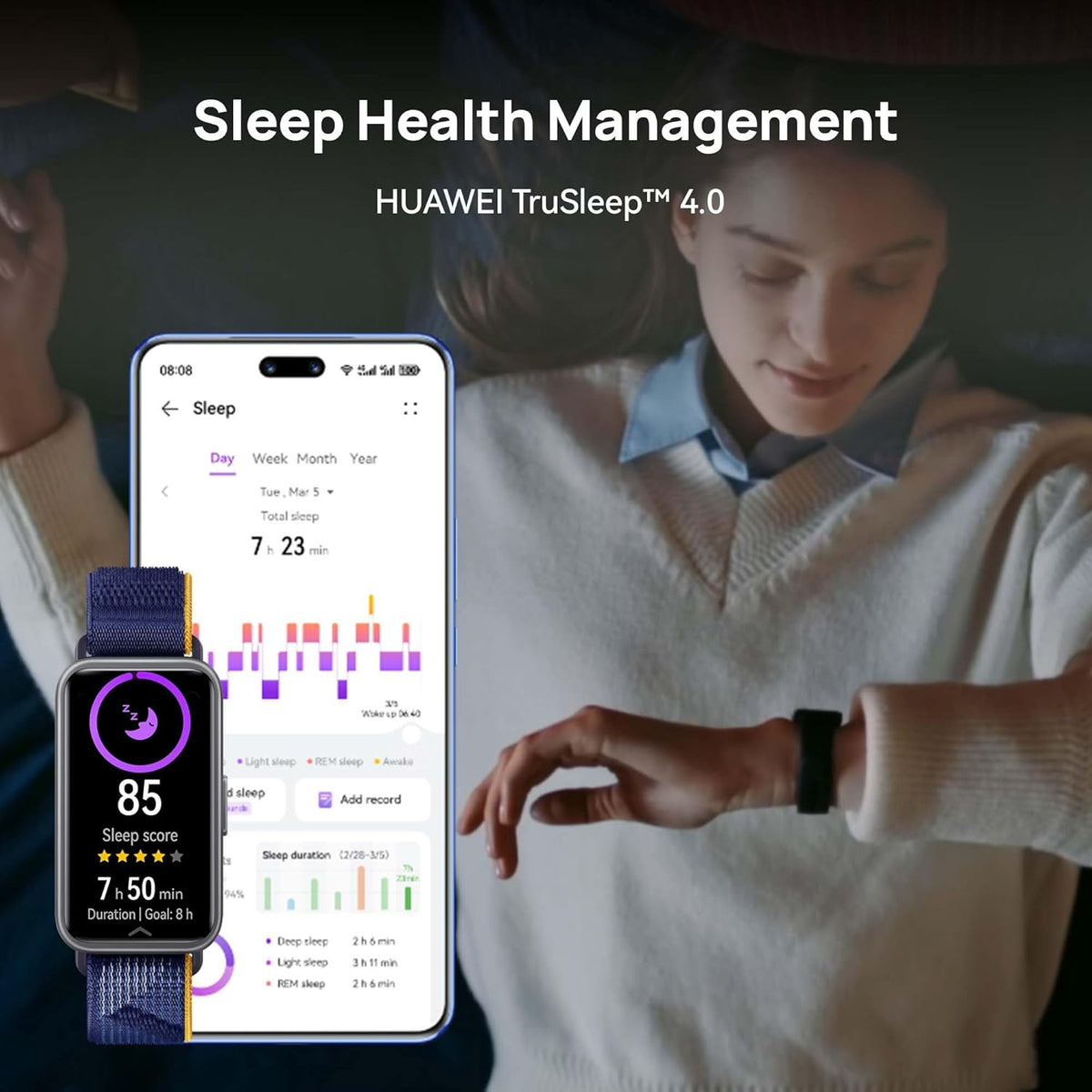 HUAWEI Band 9 Fitness Tracker, up to 14 Days Battery Life, Black