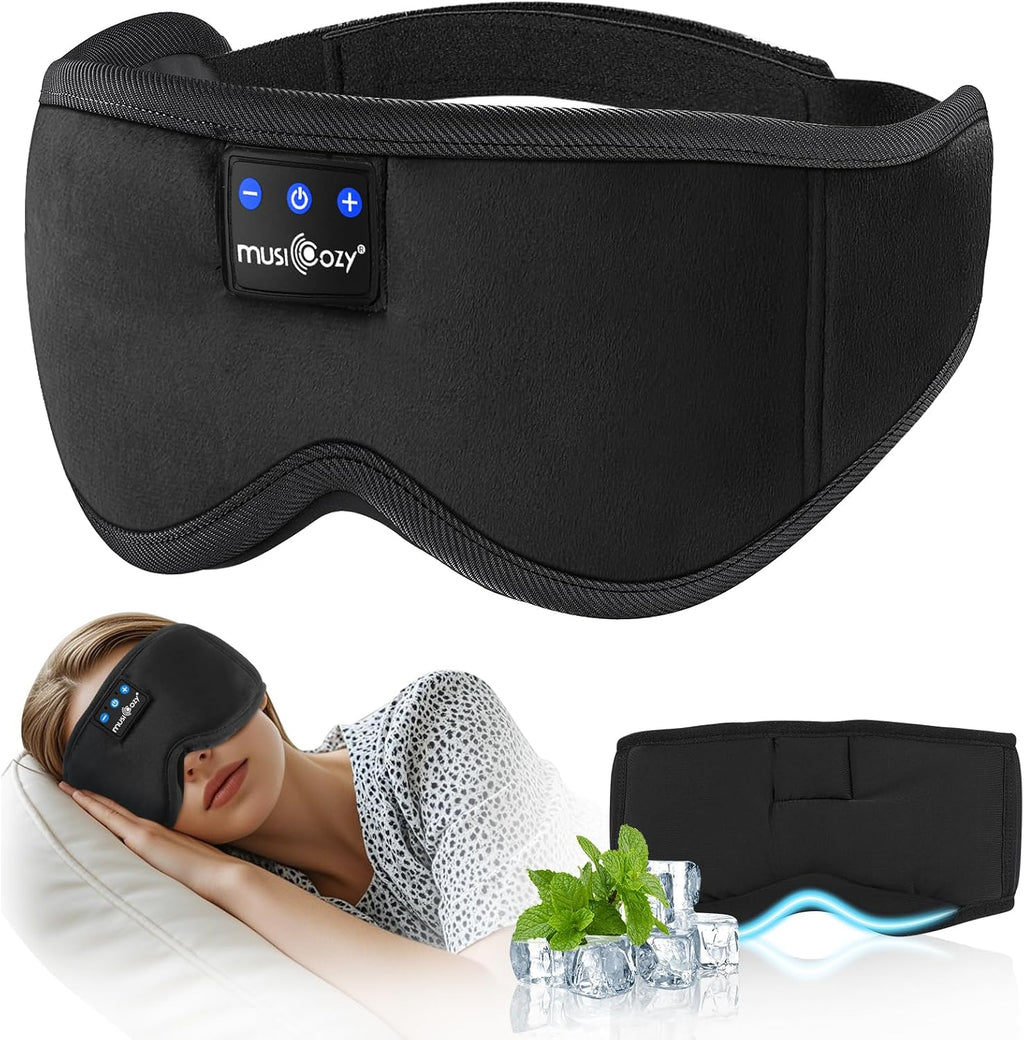 Bluetooth Sleep Mask Headphones 100% Blockout Sleep Headphones