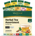 , Assorted Herbal Tea Sampler (18 Tea Bags, 9 Flavors) Caffeine-Free, Non-Gmo | Double Infusion, Individually Enveloped Tea Bags | Herbal Tea Assortment