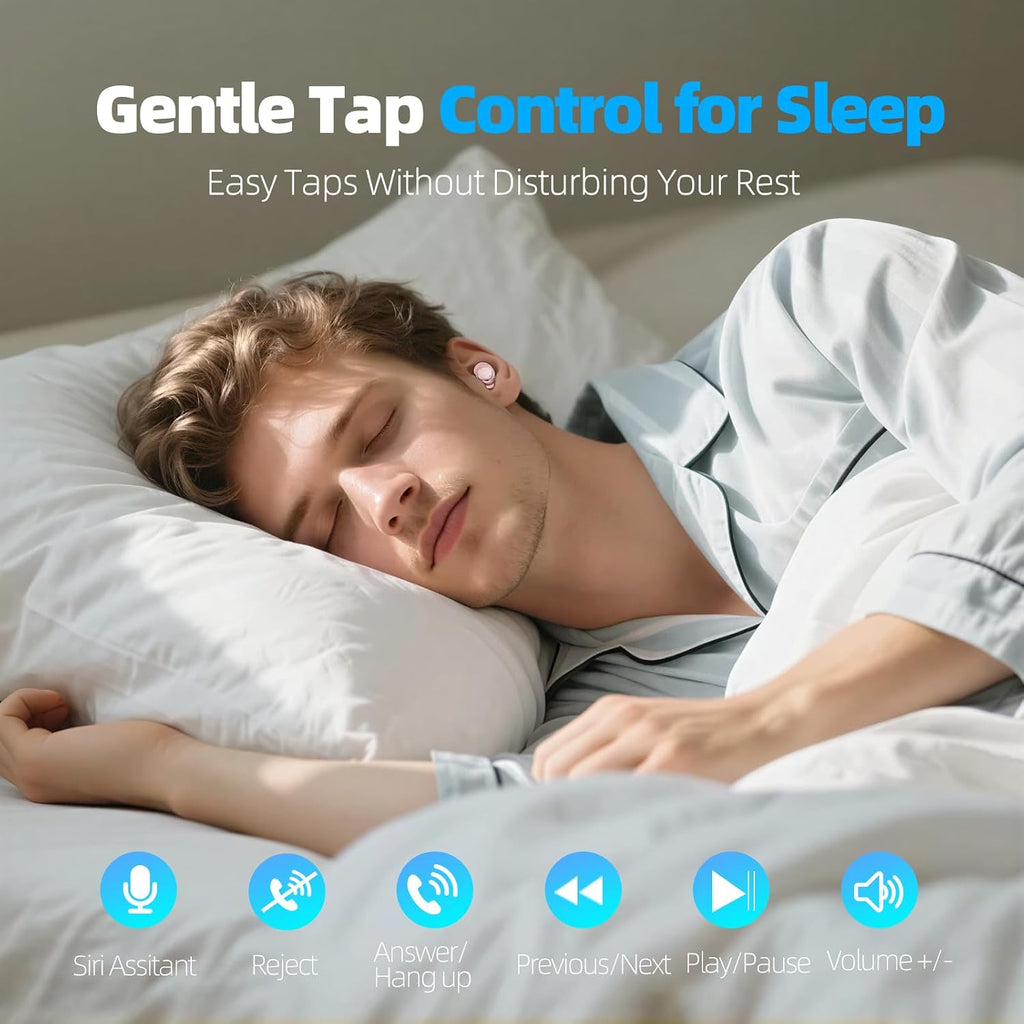 Sleep Earbuds, Bluetooth 5.4 Sleep Headphones with Dedicated App, Dual Sleep Mod
