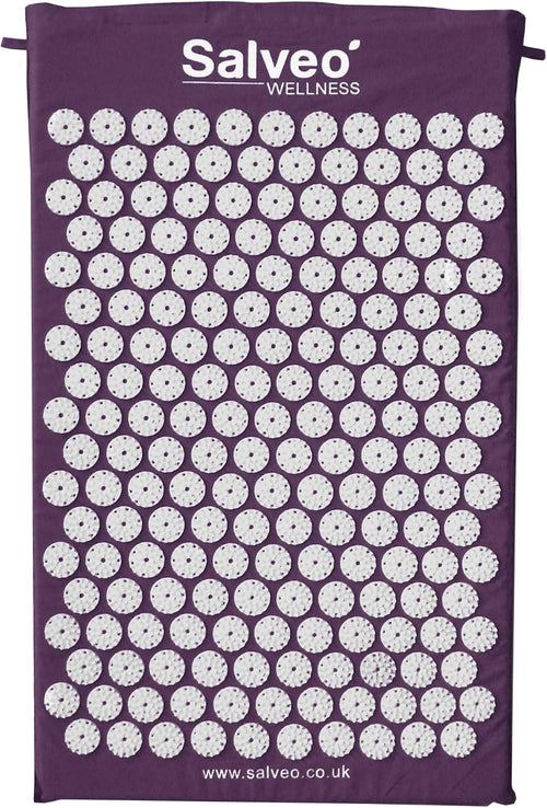 Acupressure Mat (Purple) Massage Mat Acupuncture Mat Spikey Nail Spike Shakti Mat UK Shiatsu Mat Back Pain Meditation Mat Wellbeing Stress Relief Relaxation Pressure Point Sleep Aids for Adults