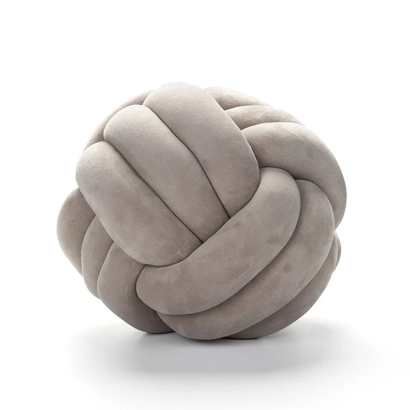 Lilac Decorative Throw Knot Pillow Ball for Home Chair Sofa Couch Bed Aesthetic round Velvet Knotted Pillow Cushion Gift