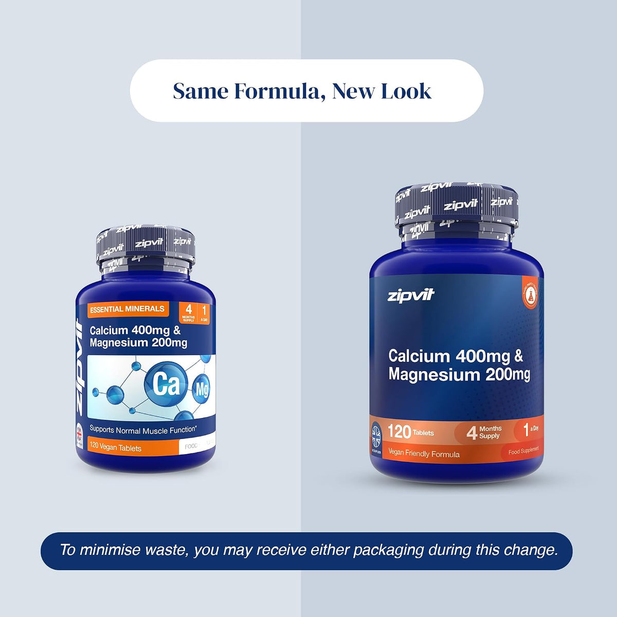 Calcium 400Mg & Magnesium 200Mg - 4 Months Supply - Vegan