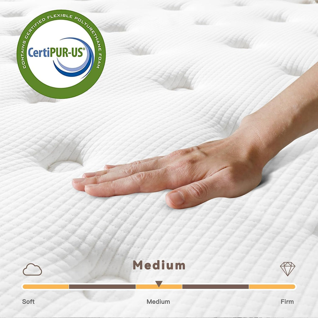 4FT6 Double Mattress 135X190Cm Pocket Sprung Medium Mattress